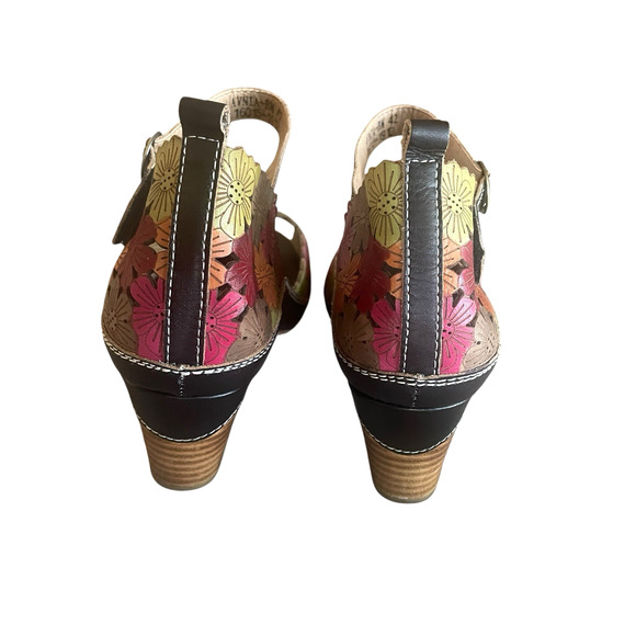 L'ARTISTE Spring Step Avnia Size 42 Multicolor Leather Autumn Leaves Sandals NEW - Picture 7 of 10